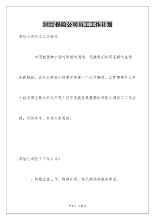 2024保险公司员工工作计划_7