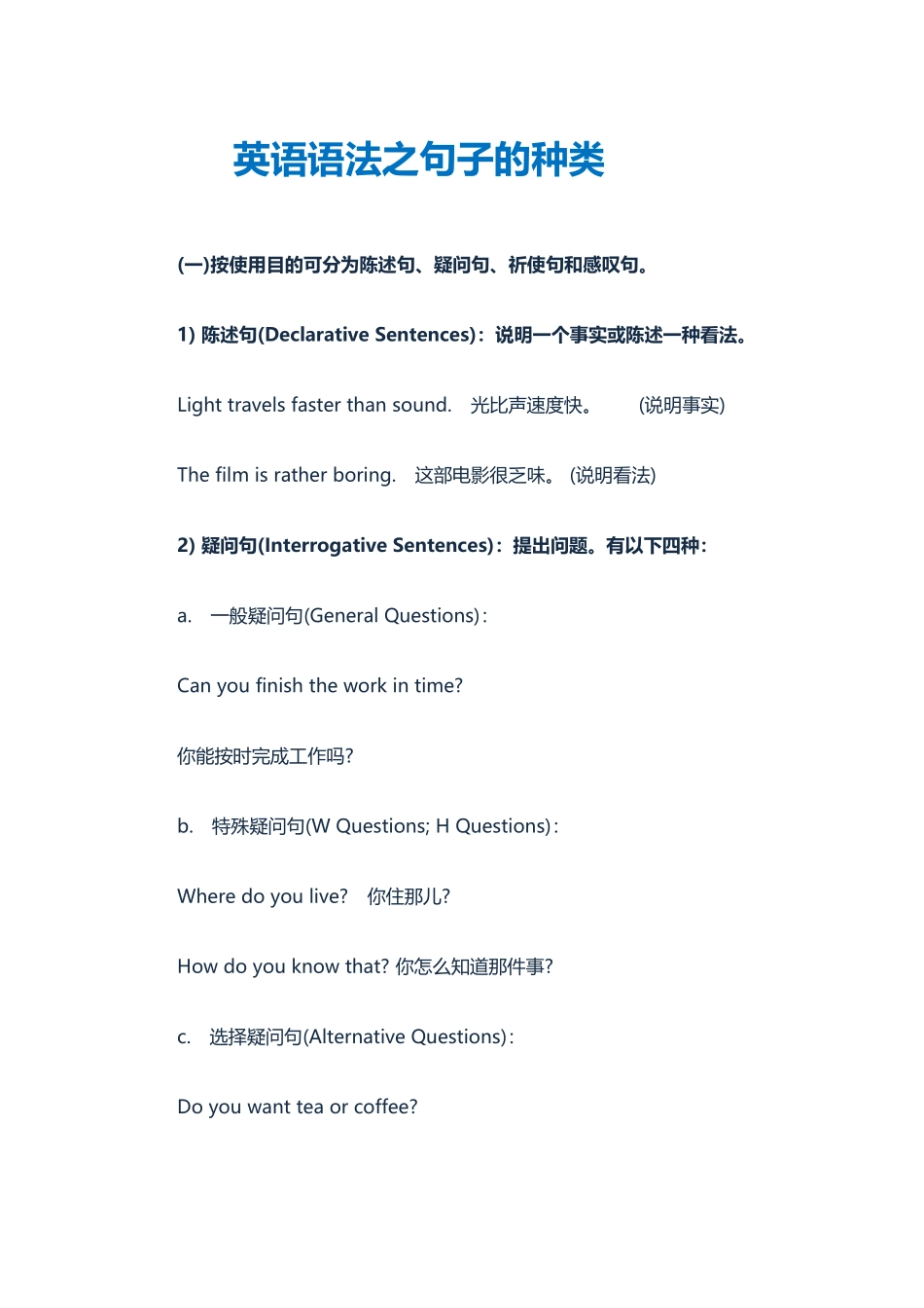 英语语法之句子的种类_第1页