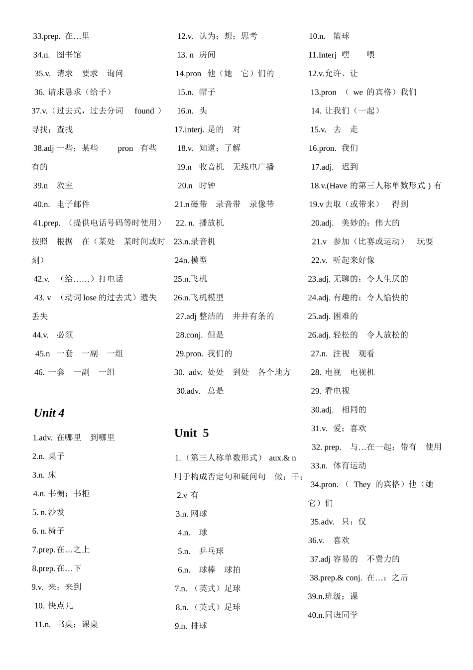 2014七年级英语上册单词英文默写_第3页