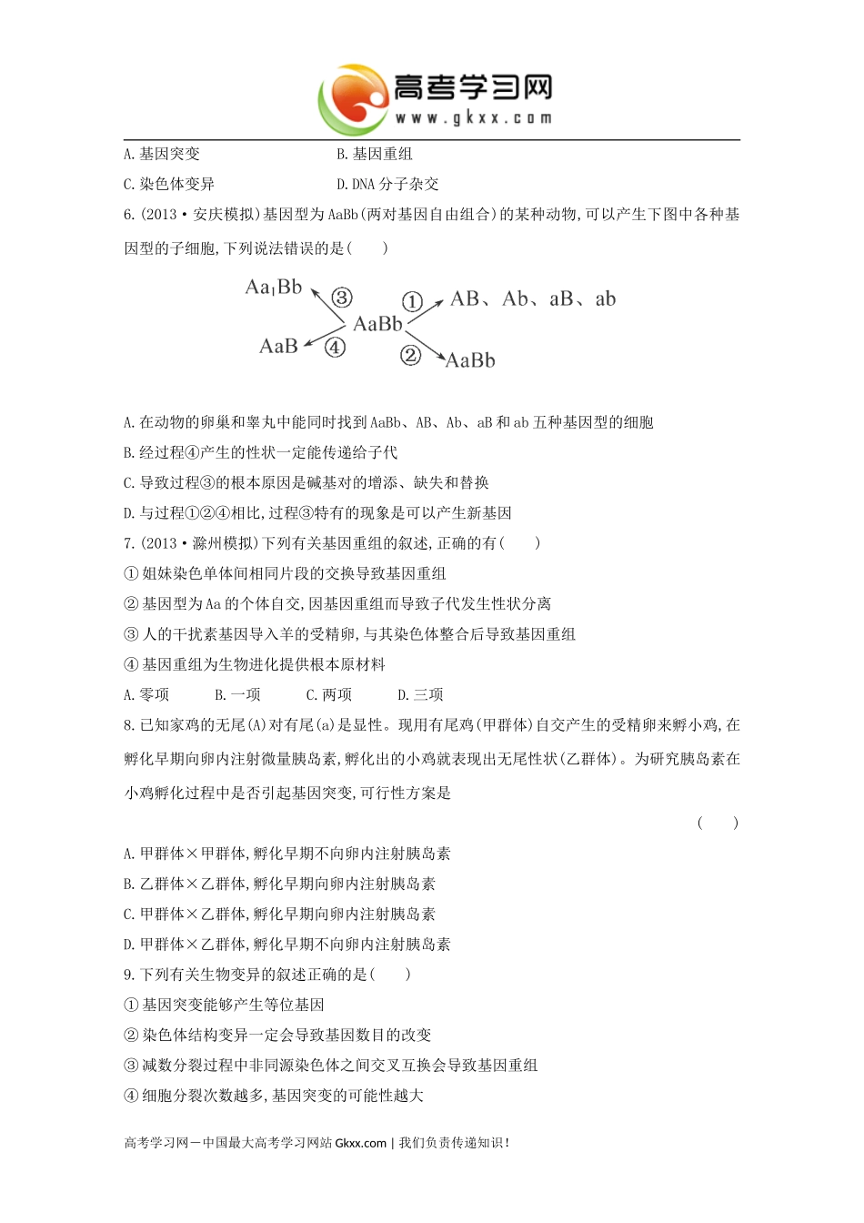 《基因突变和基因重组》_第2页