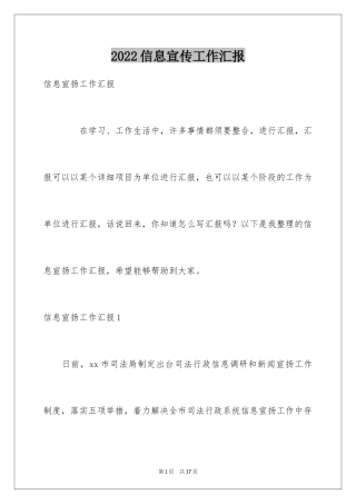 2024信息宣传工作汇报