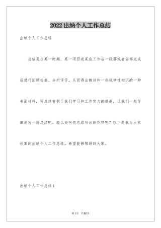 2024出纳个人工作总结_38
