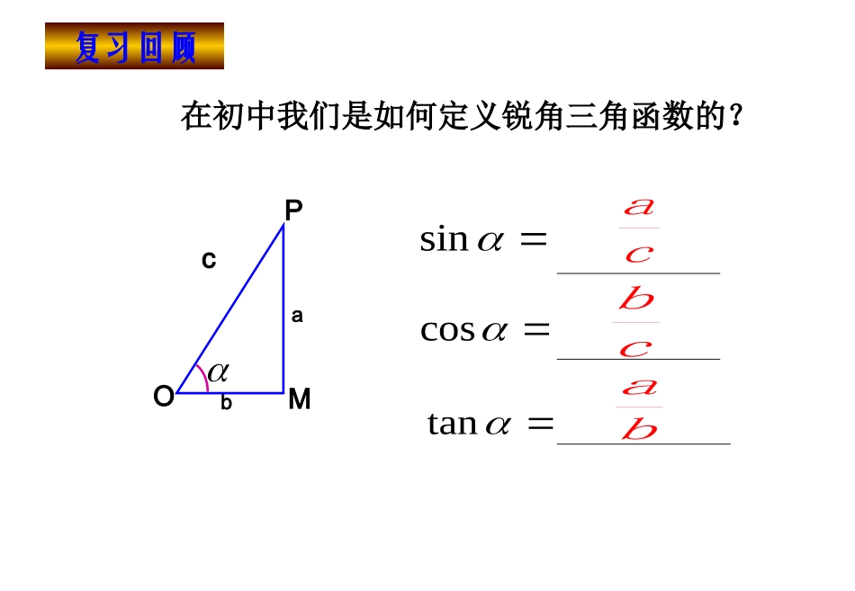 白银十中高一数学必修四121任意角的三角函数_第2页