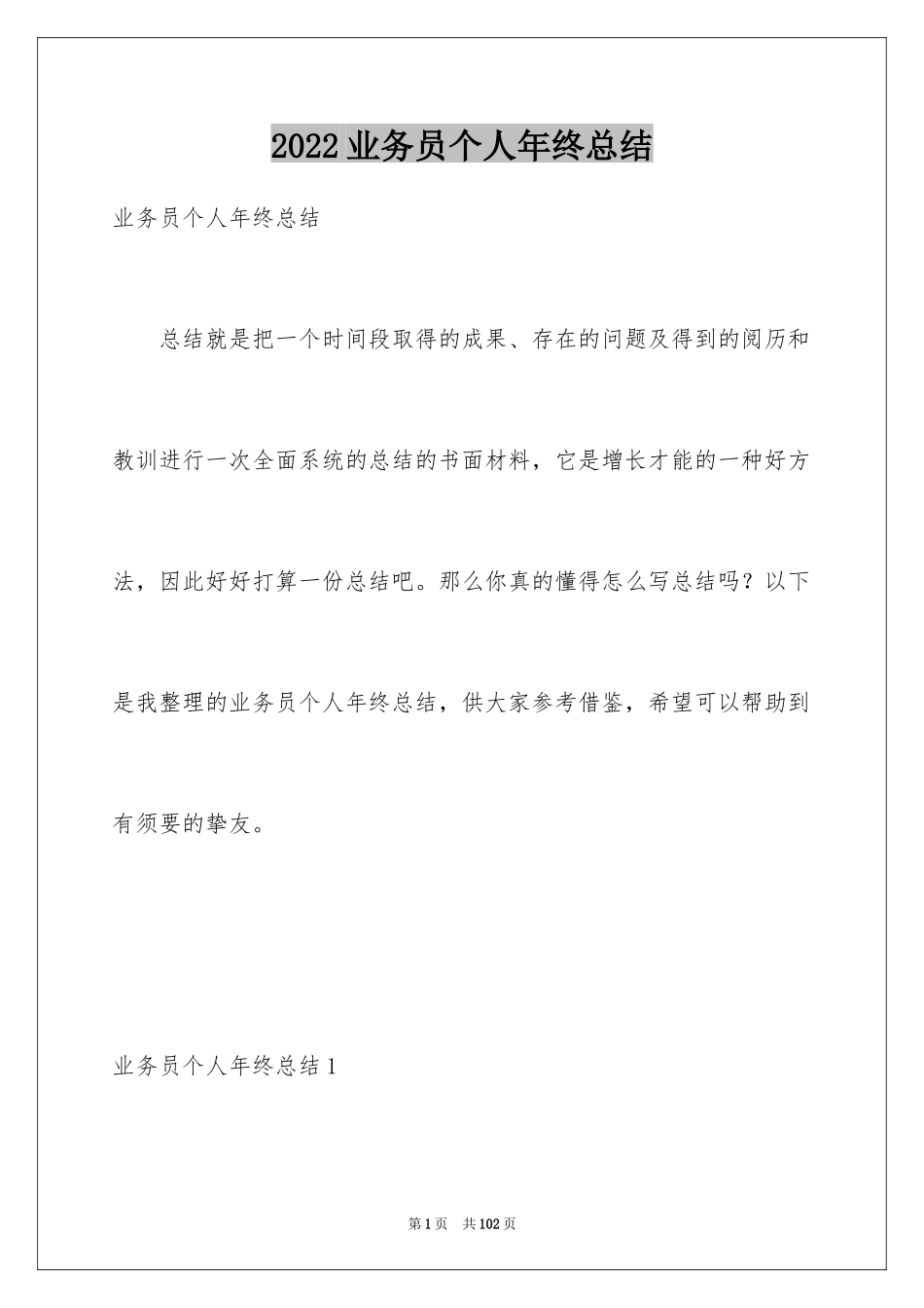 2024业务员个人年终总结_5_第1页