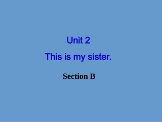 人教版七年级上册unit2课件SectionB