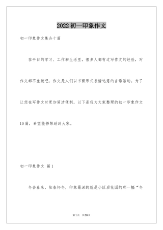 2024初一印象作文_20