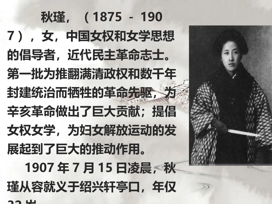 满江红 秋瑾 PPT_第3页