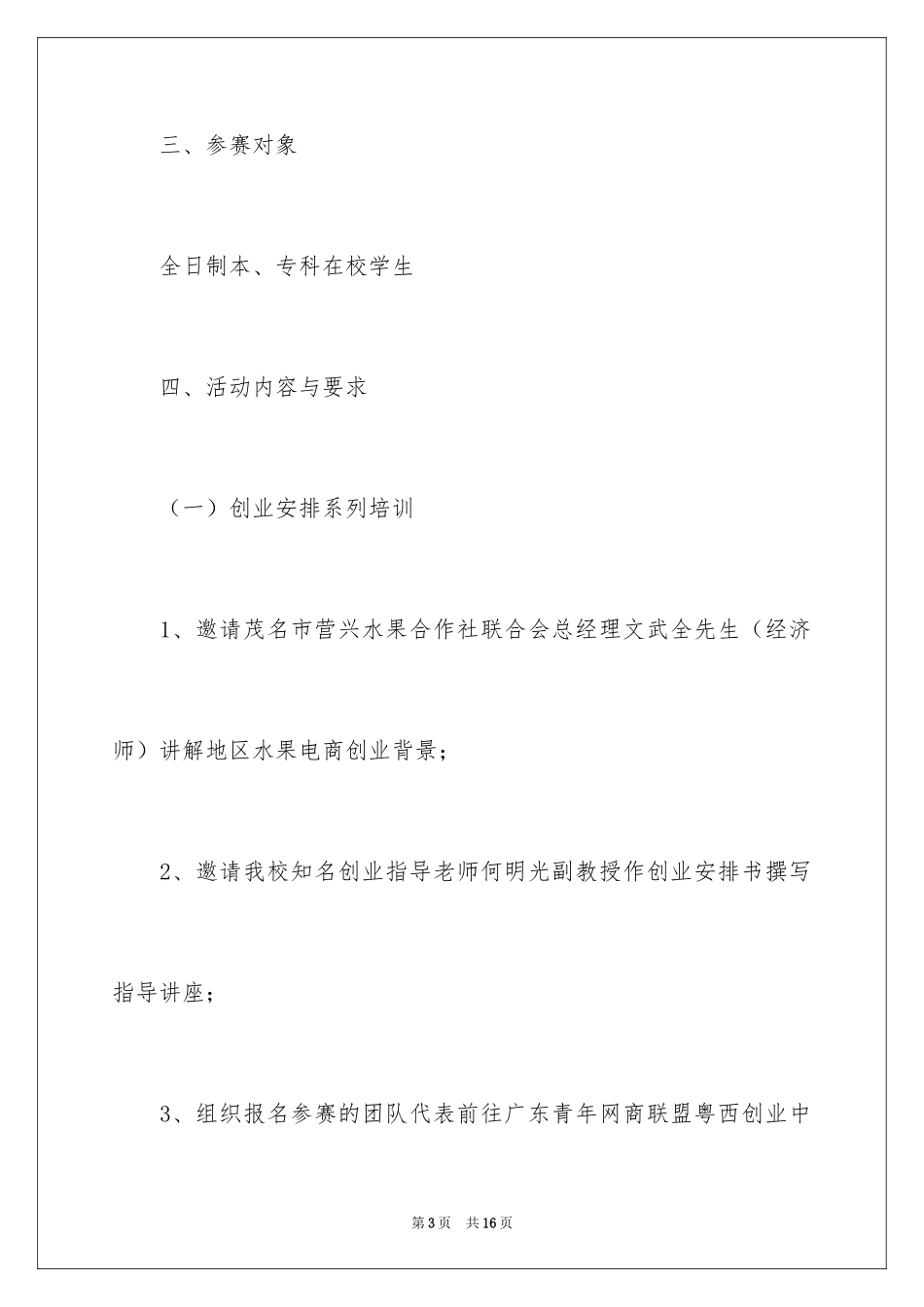 2024大学生创业计划书大赛策划书_第3页