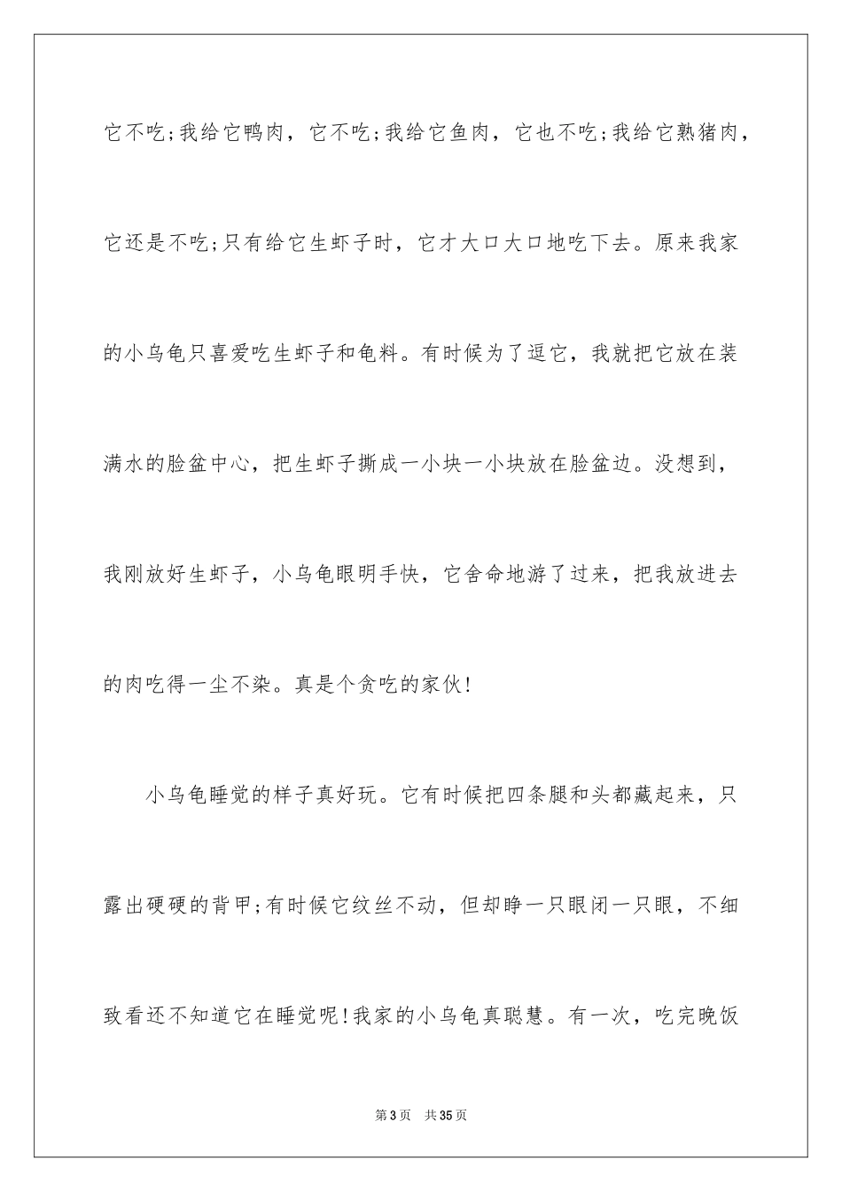 2024乌龟的说明文_2_第3页