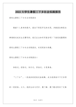 2024大学生暑假三下乡社会实践报告_2