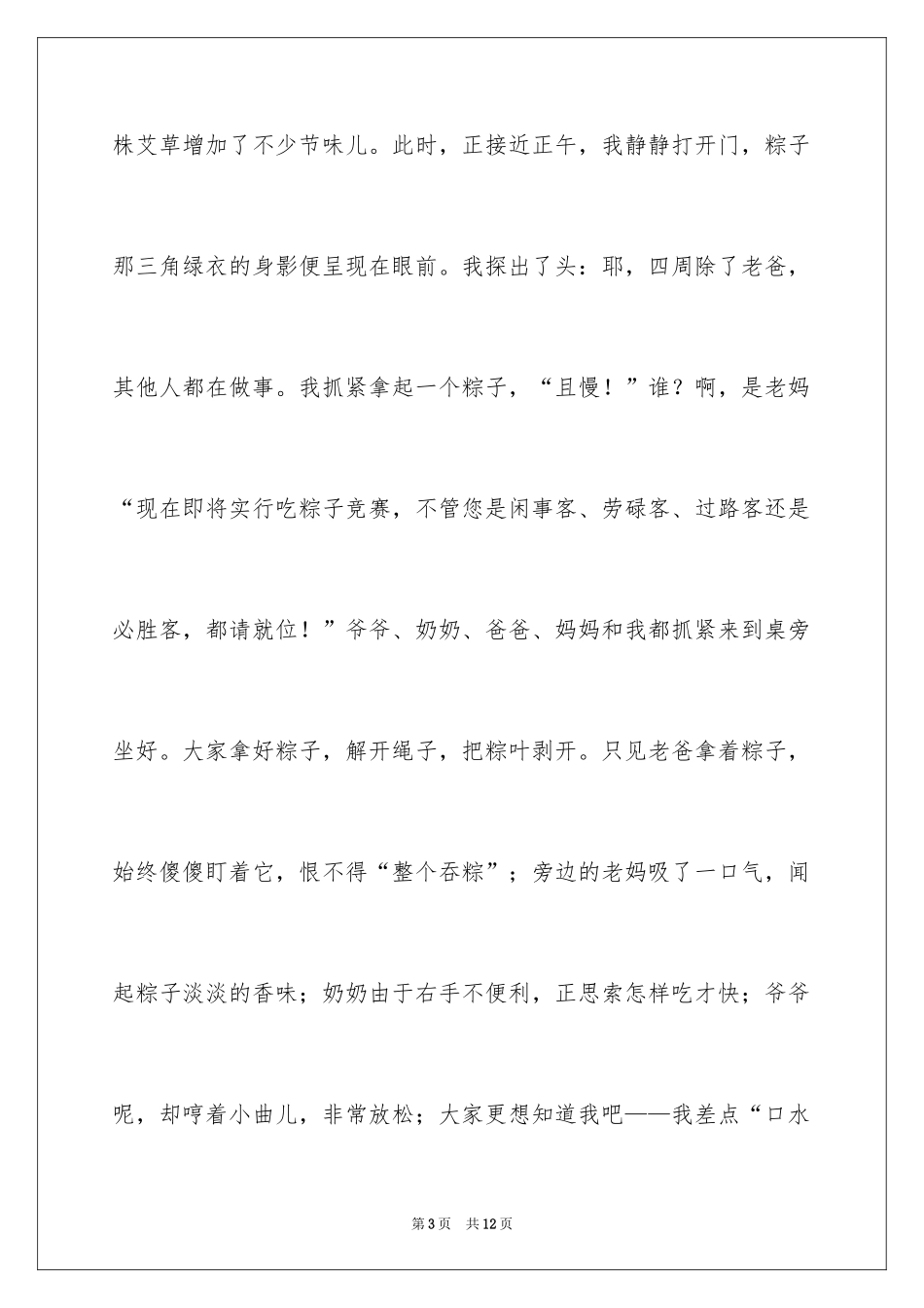 2024写端午节的作文300字_5_第3页