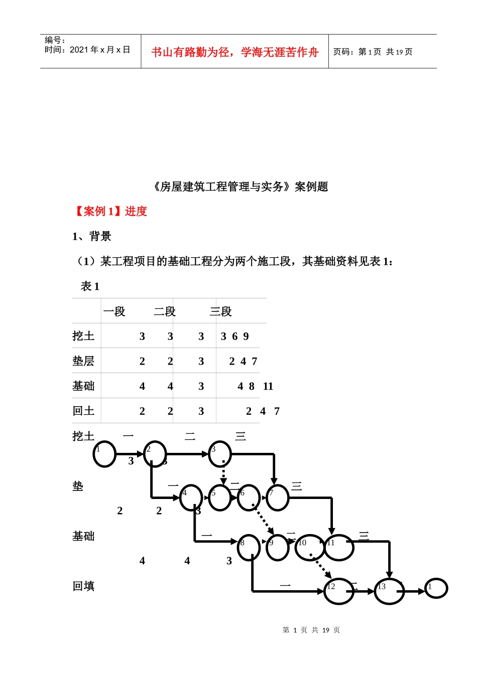 房屋建筑工程管理与实务案例汇总_第1页