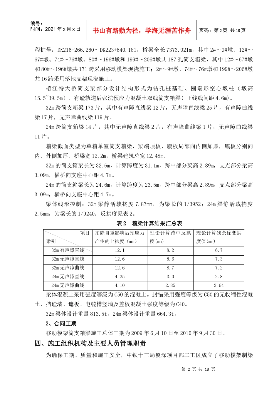 移动模架施工安全专项方案_secret_第2页