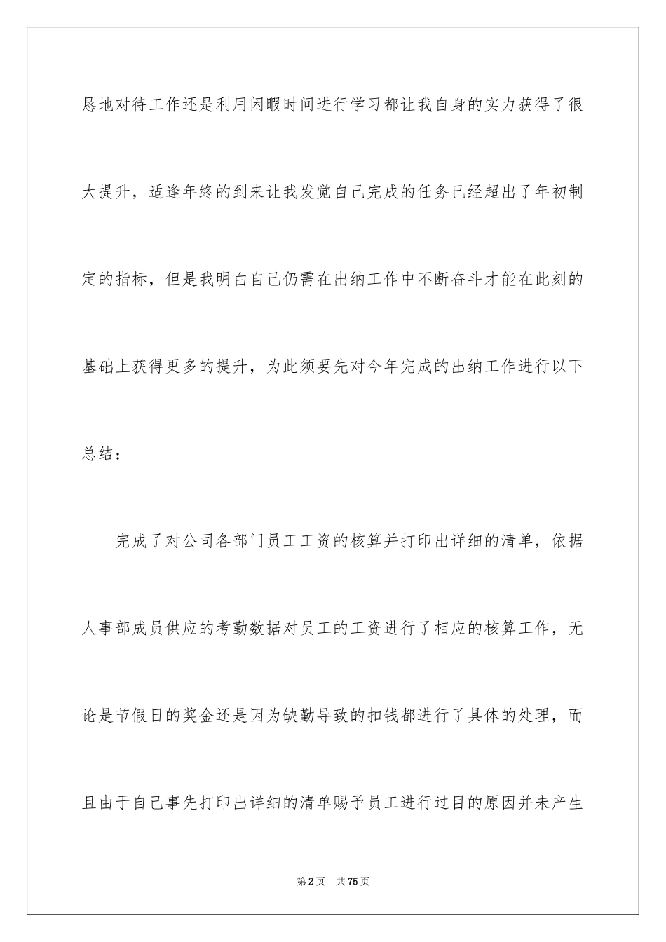 2024出纳工作总结_84_第2页
