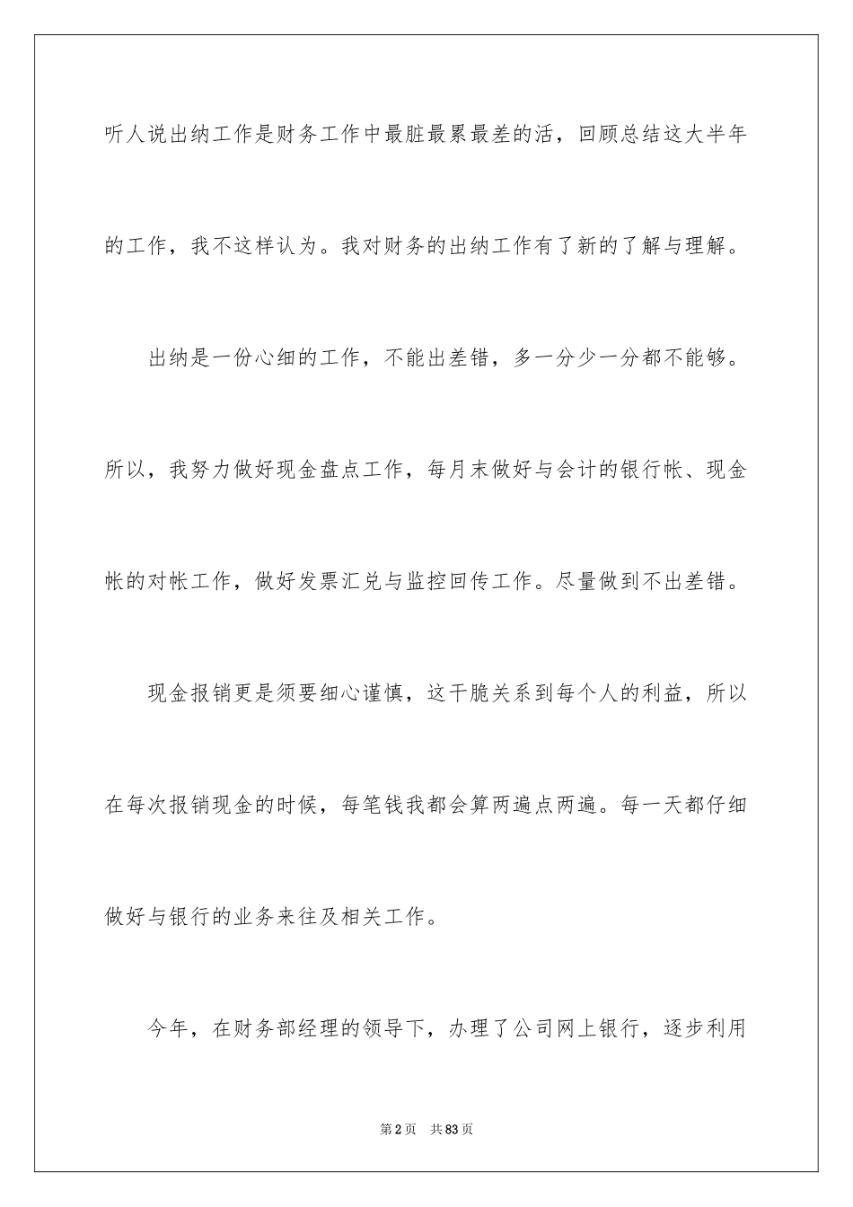 2024出纳个人工作总结_17_第2页