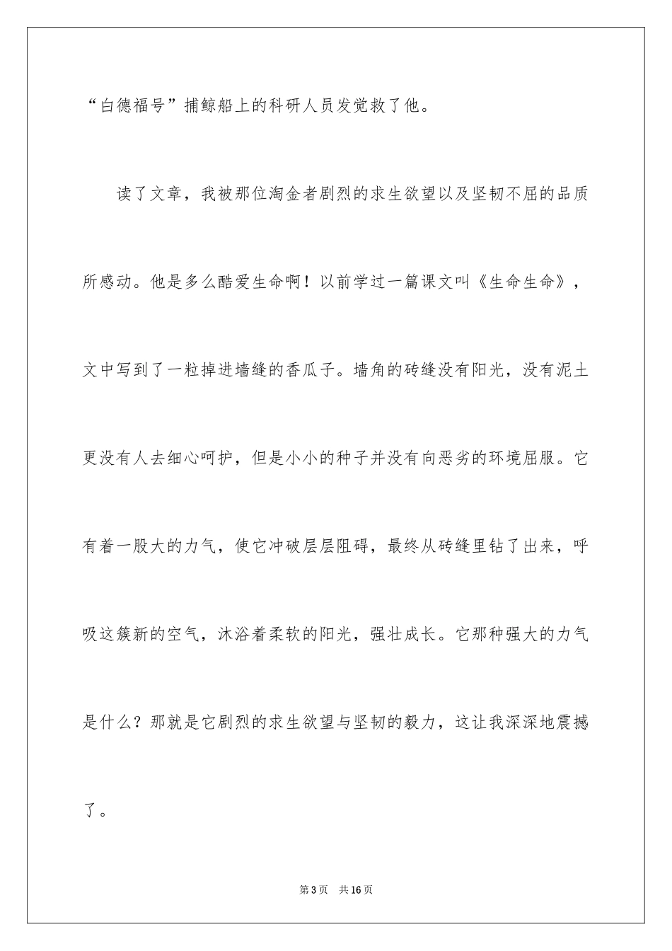 2024《野性的呼唤》读后感_6_第3页