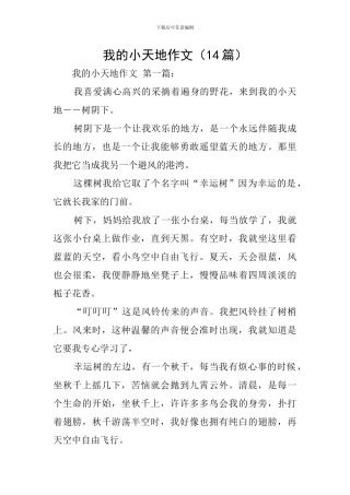 我的小天地作文