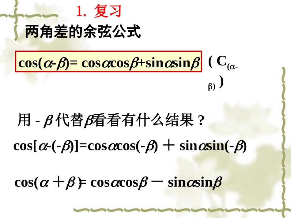 高中数学人教必修四+两角和与差的正弦、余弦、正切公式+课件_第2页