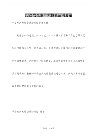 2024安全生产大检查活动总结_1