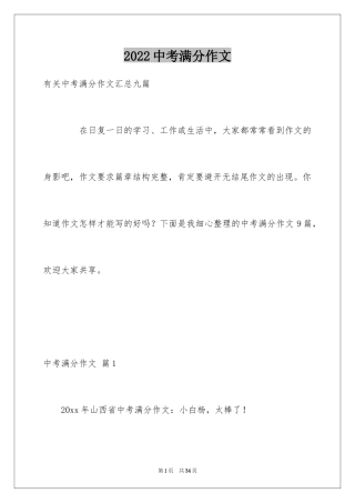 2024中考满分作文_90