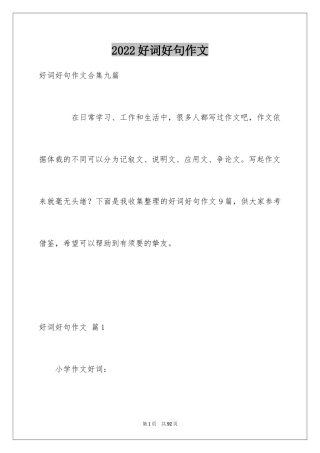 2024好词好句作文_288