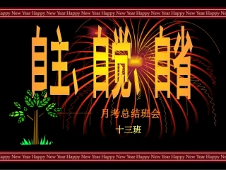 初中三年级英语月考下册主体班会课件