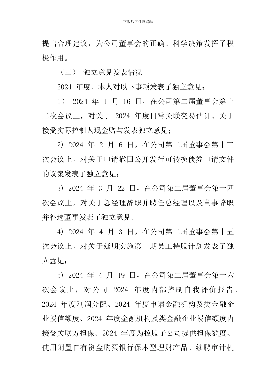 2024年度独立董事述职报告_第2页