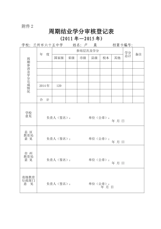 学分周期登记卡（修改）