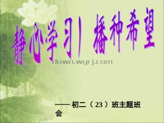 雷少梅《静心学习》主题班会