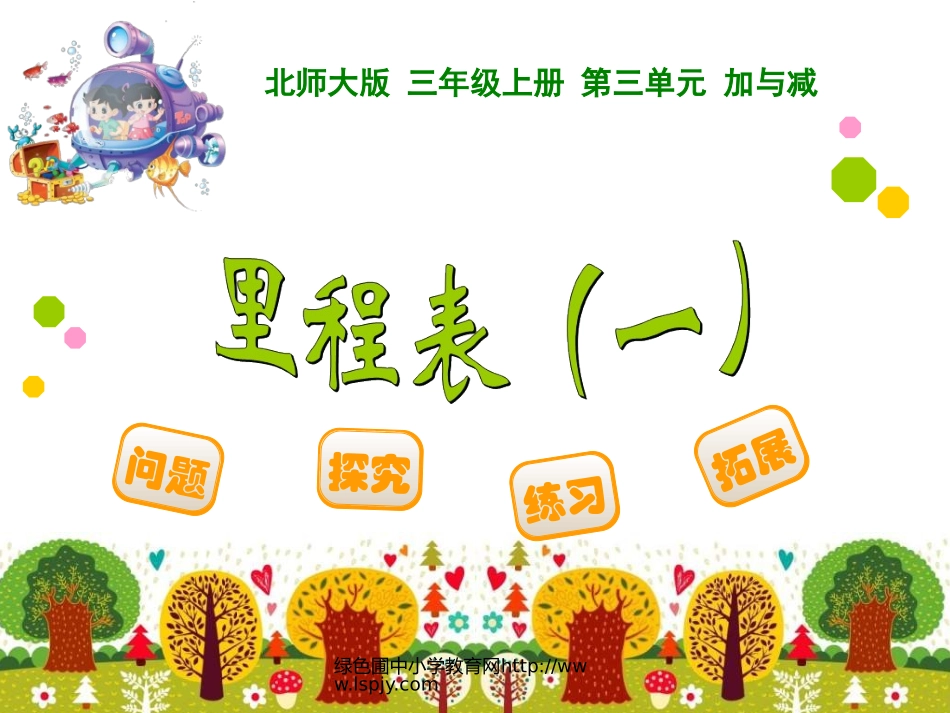 三年级上册第三单元里程表(一)课件_第1页