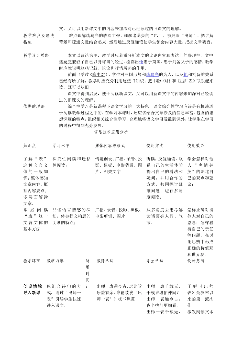 《出师表》授导型教学设计_第2页