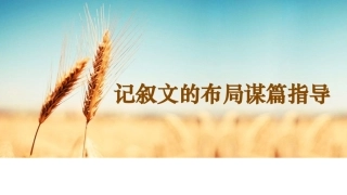 记叙文布局谋篇指导