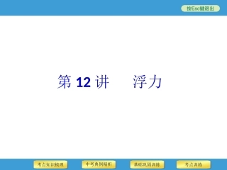 2014年中考物理二轮复习专用课件第12讲浮力