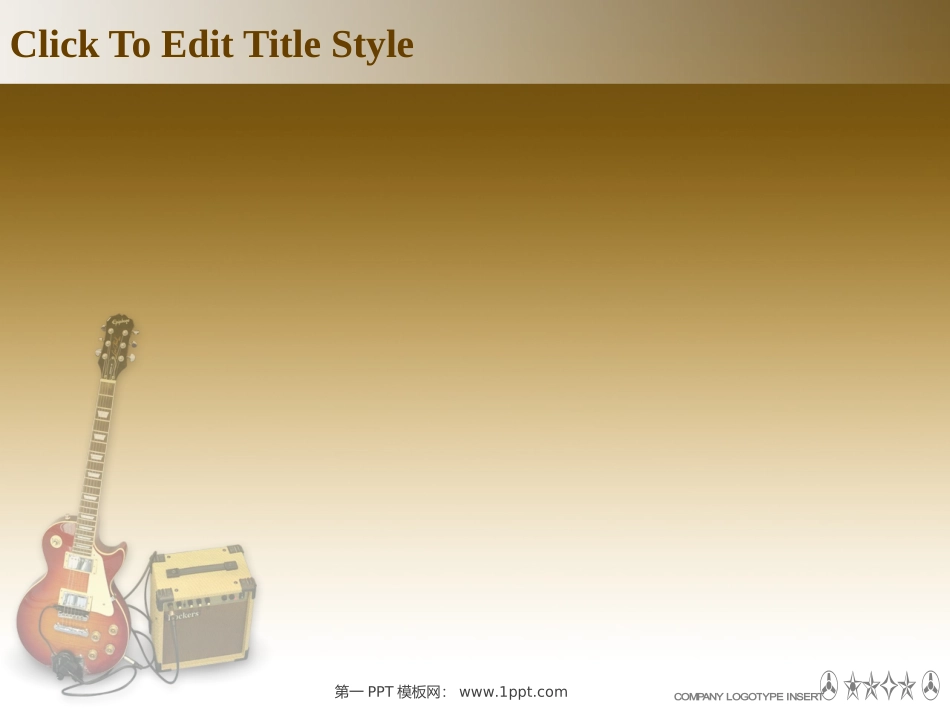 电吉他背景的音乐教学PPT模板_第2页