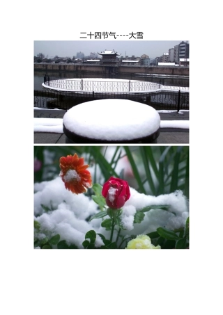 二十四节气之大雪
