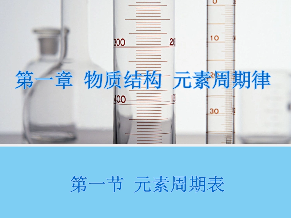 【化学】11元素周期表（人教版必修2）课件1_第1页