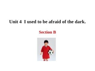 新目标九年级+Unit+4+I+used+to+be+afraid+of+the+dark+Section+B（共22张PPT）
