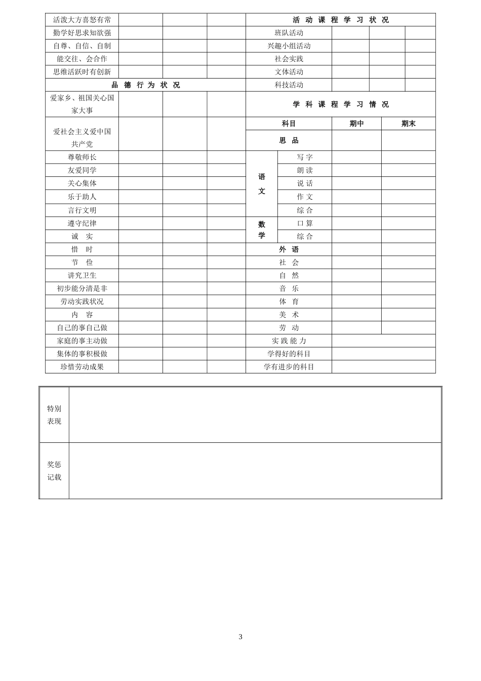 小学生成长档案袋 (2)_第3页