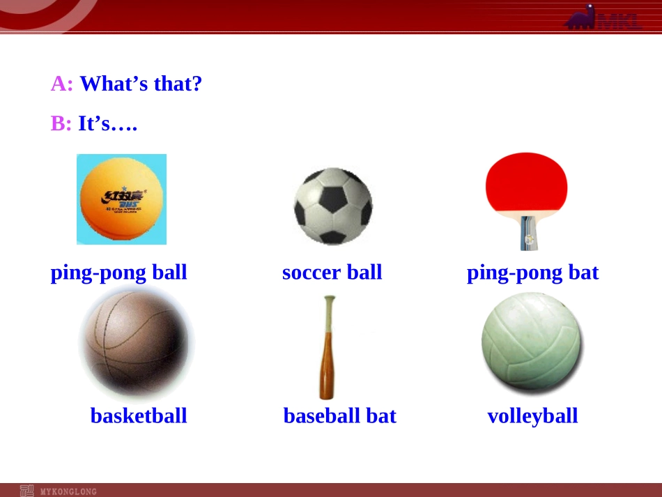 初中英语教学课件：Unit5DoyouhaveasoccerballSectionA（人教版七年级上册）_第3页