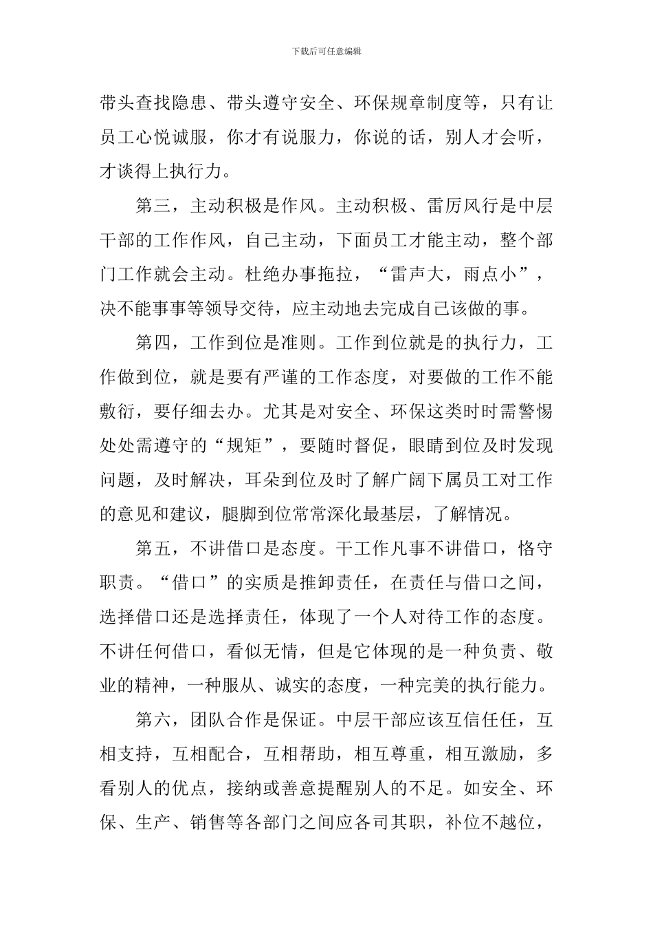 执行力心得体会和感想_第2页