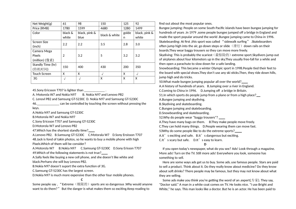 英语科出题模板word版_第3页