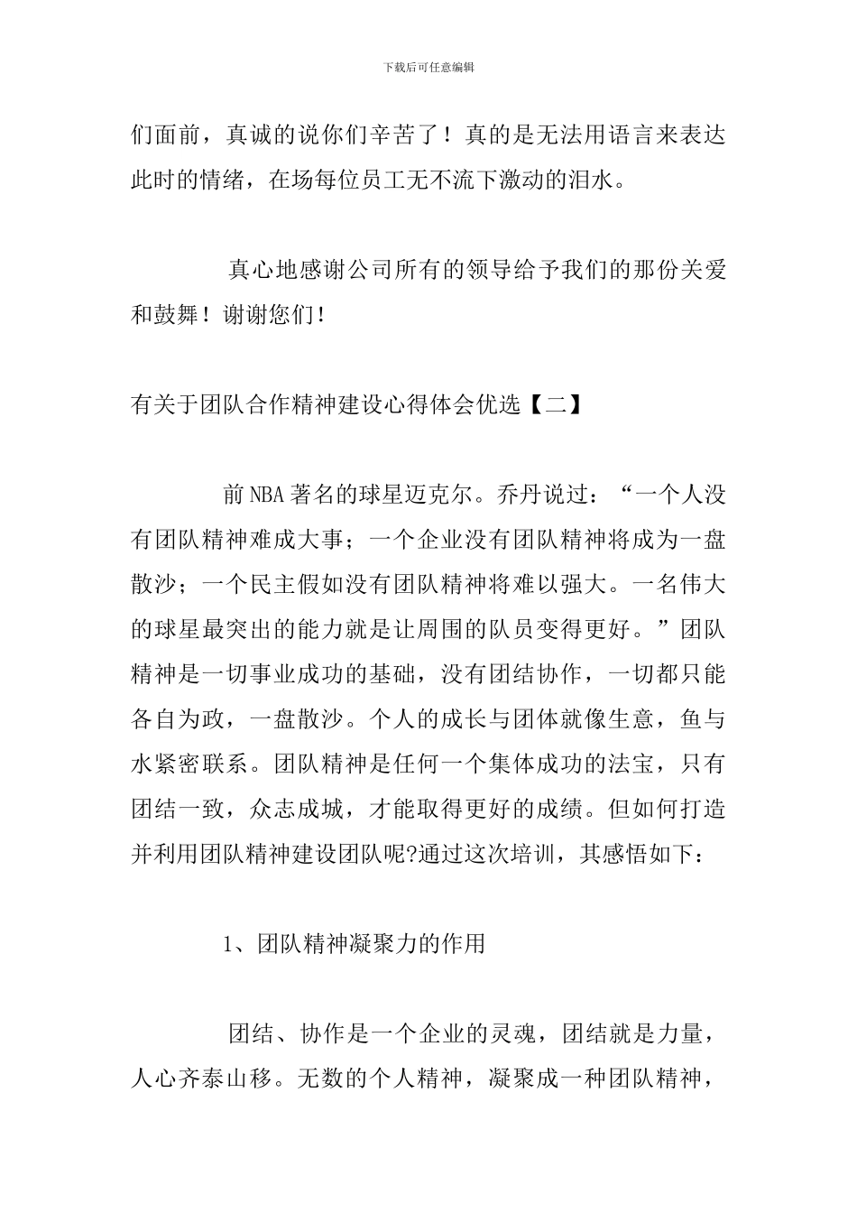 有关于团队合作精神建设心得体会优选_第3页