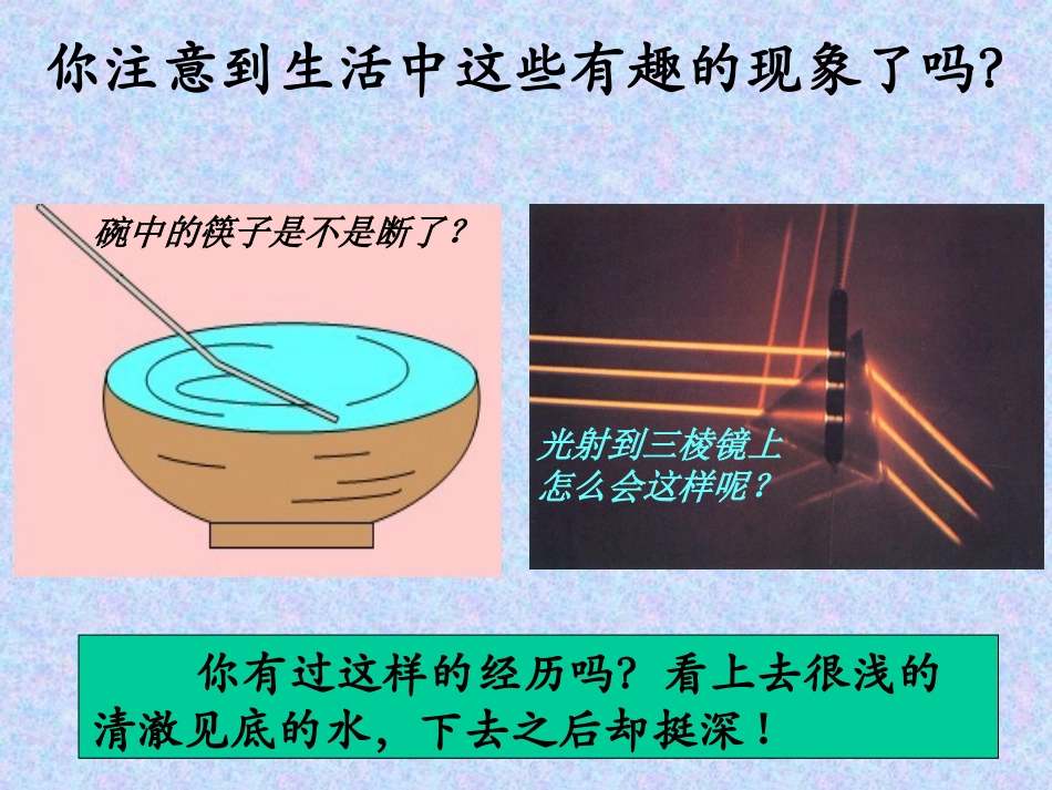 物理：44《光的折射规律》课件（教科版八年级上）_第2页