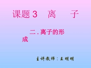 九年级化学离子2