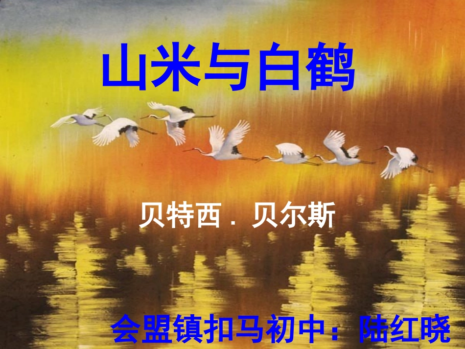 《山米与白鹤》课件_第2页