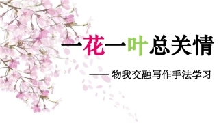 一花一叶总关情——物我交融写作手法学习