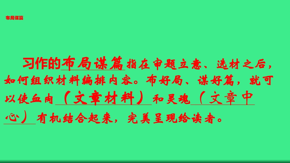 《布局谋篇》随堂课件（甘肃武威）_第2页