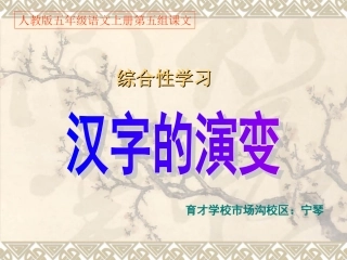 《遨游汉字王国》仓颉造字PPT课件