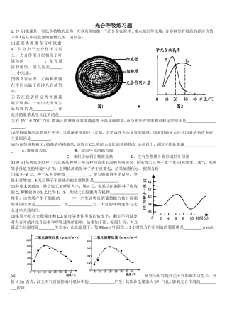 光合呼吸综合题