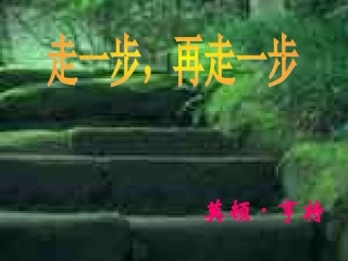 走一步再走一步_________精品课件